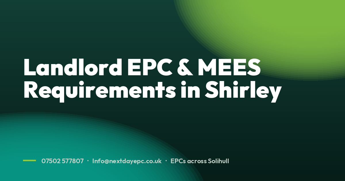 Landlord EPC & MEES Requirements in Shirley