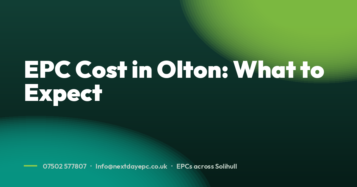EPC Cost in Olton: What to Expect