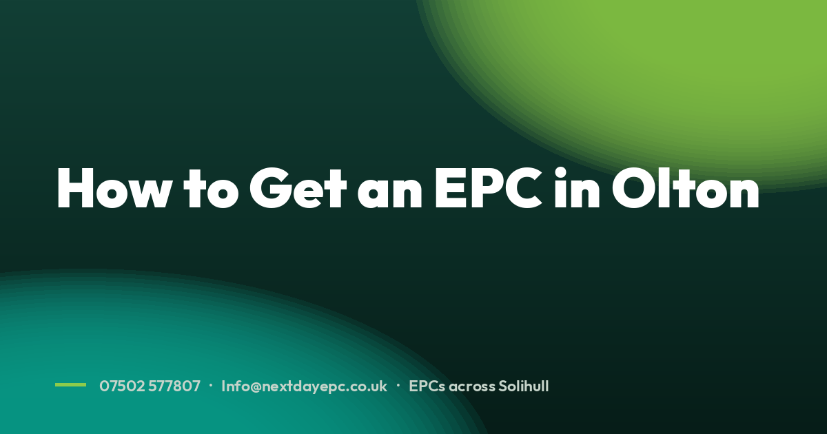 How to Get an EPC in Olton