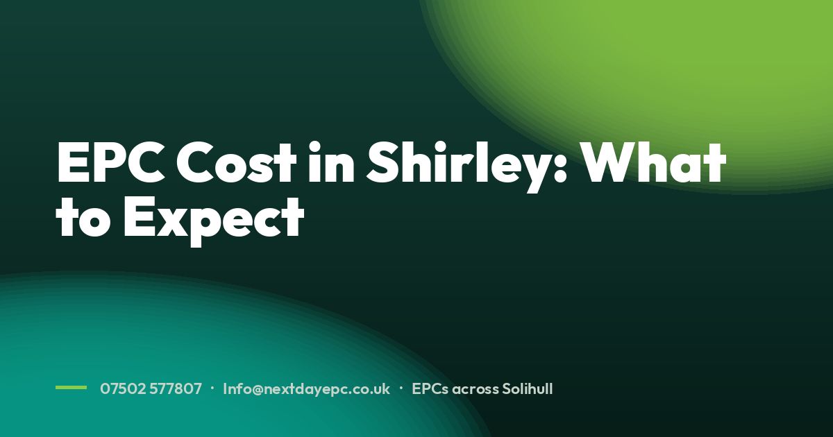EPC Cost in Shirley: What to Expect