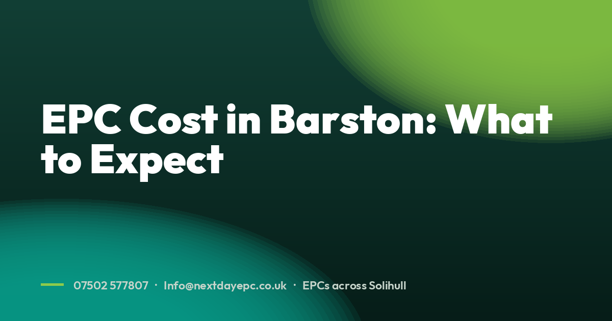 EPC Cost in Barston: What to Expect